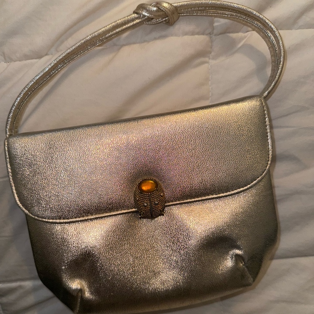 Vintage Miss Lewis Elegant Gold Handbag (never used)